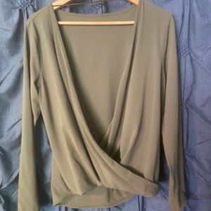 Long sleeved wrap shirt